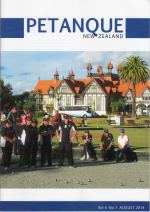 August 2014 Pétanque New Zealand magazine cover