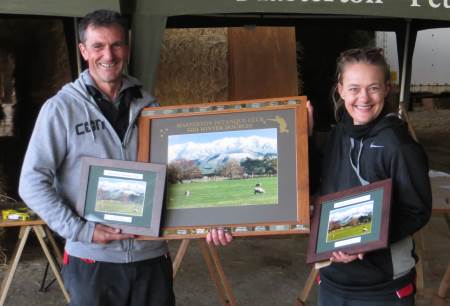 Masterton Midwinter Doubles winners Dez Grant and Sara-Jane Wright