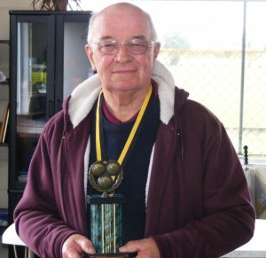 Ted Burr with Trophy